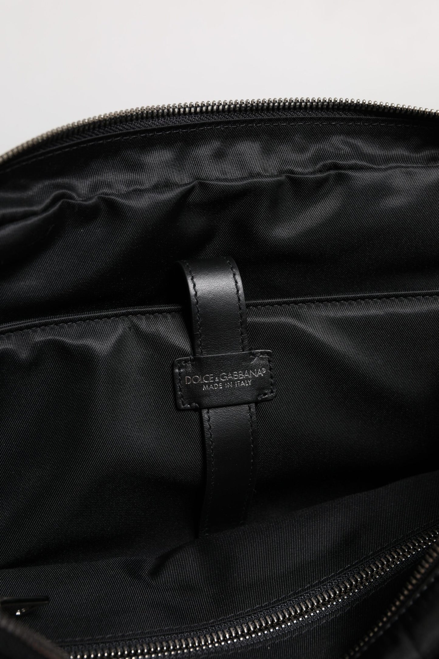 Black Leather Document Briefcase Top Handle Bag