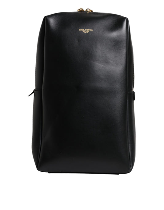 Black Logo Leather Belt Waist Shoulder Men Crossbody Bag