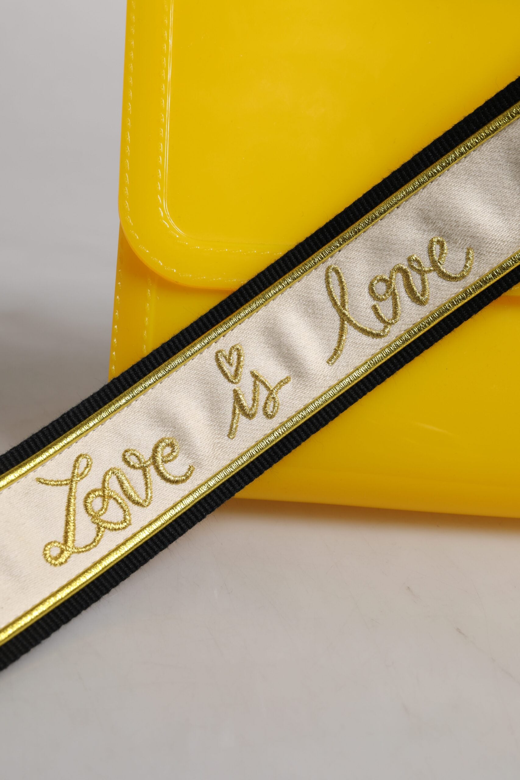 Yellow PVC Cotton Satchel Shoulder Strap Bag
