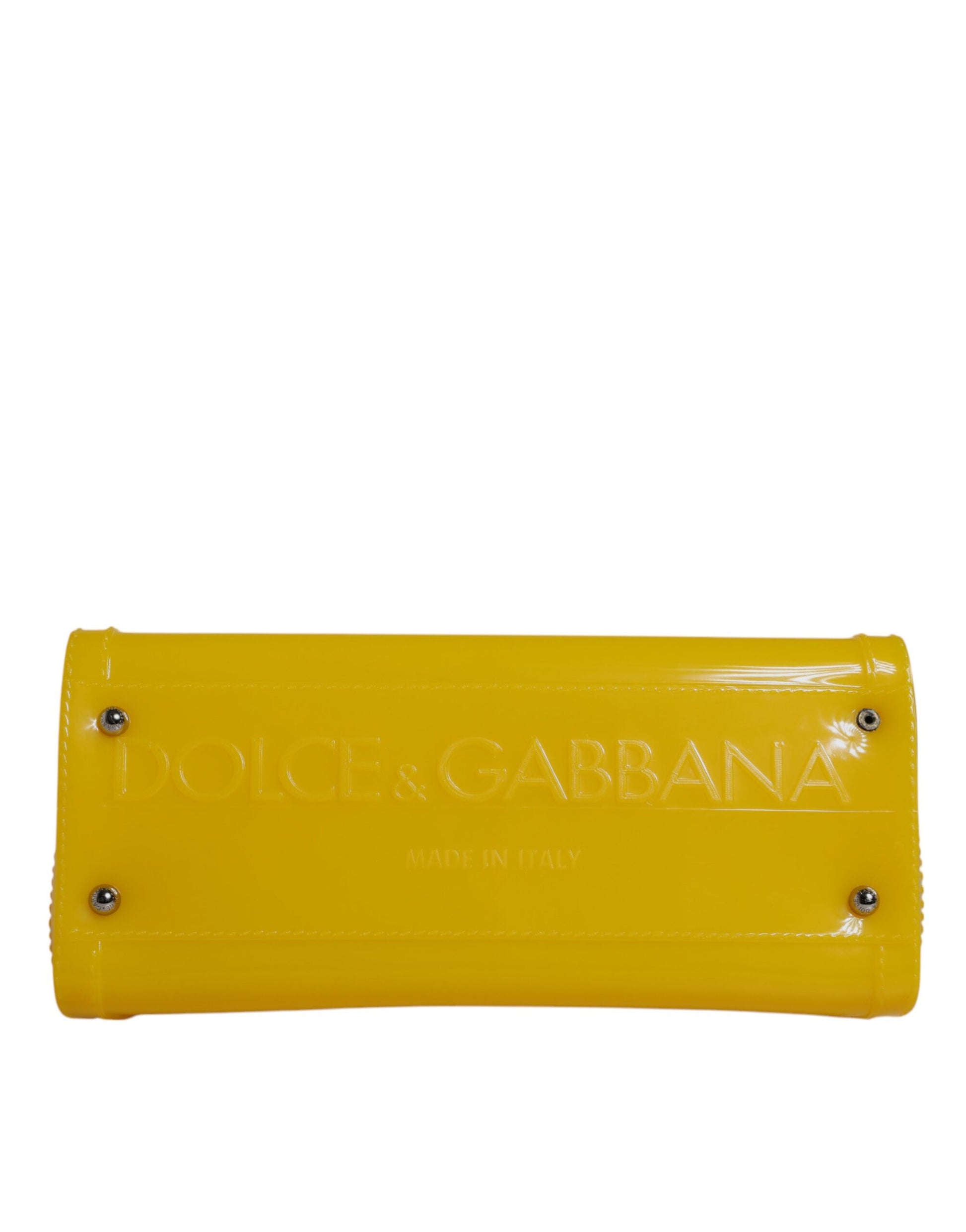 Yellow PVC Cotton Satchel Shoulder Strap Bag