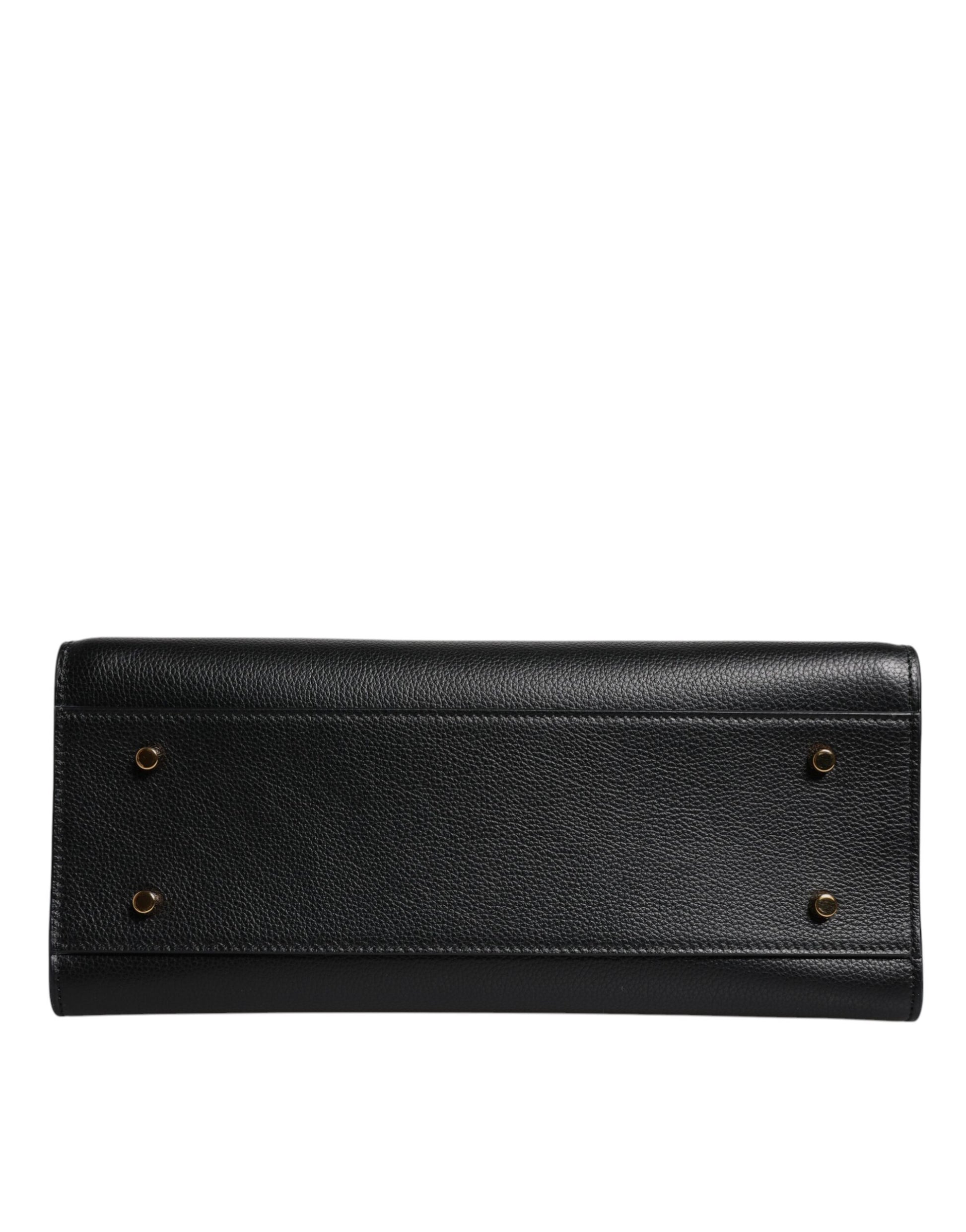 Black Large Leather Top Handle Shoulder Crossbody Bag