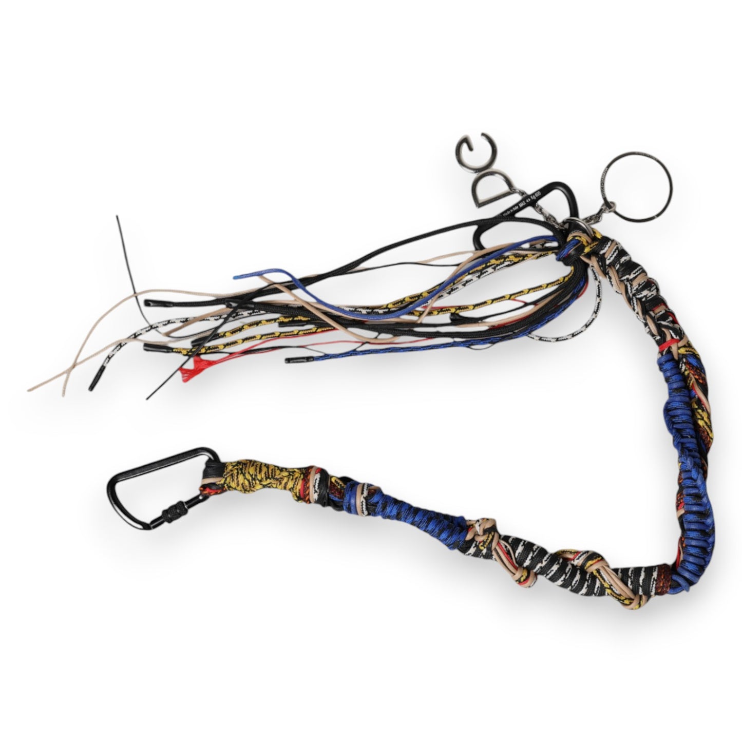 Multicolor Braided Rope Logo Bag Shoulder Strap