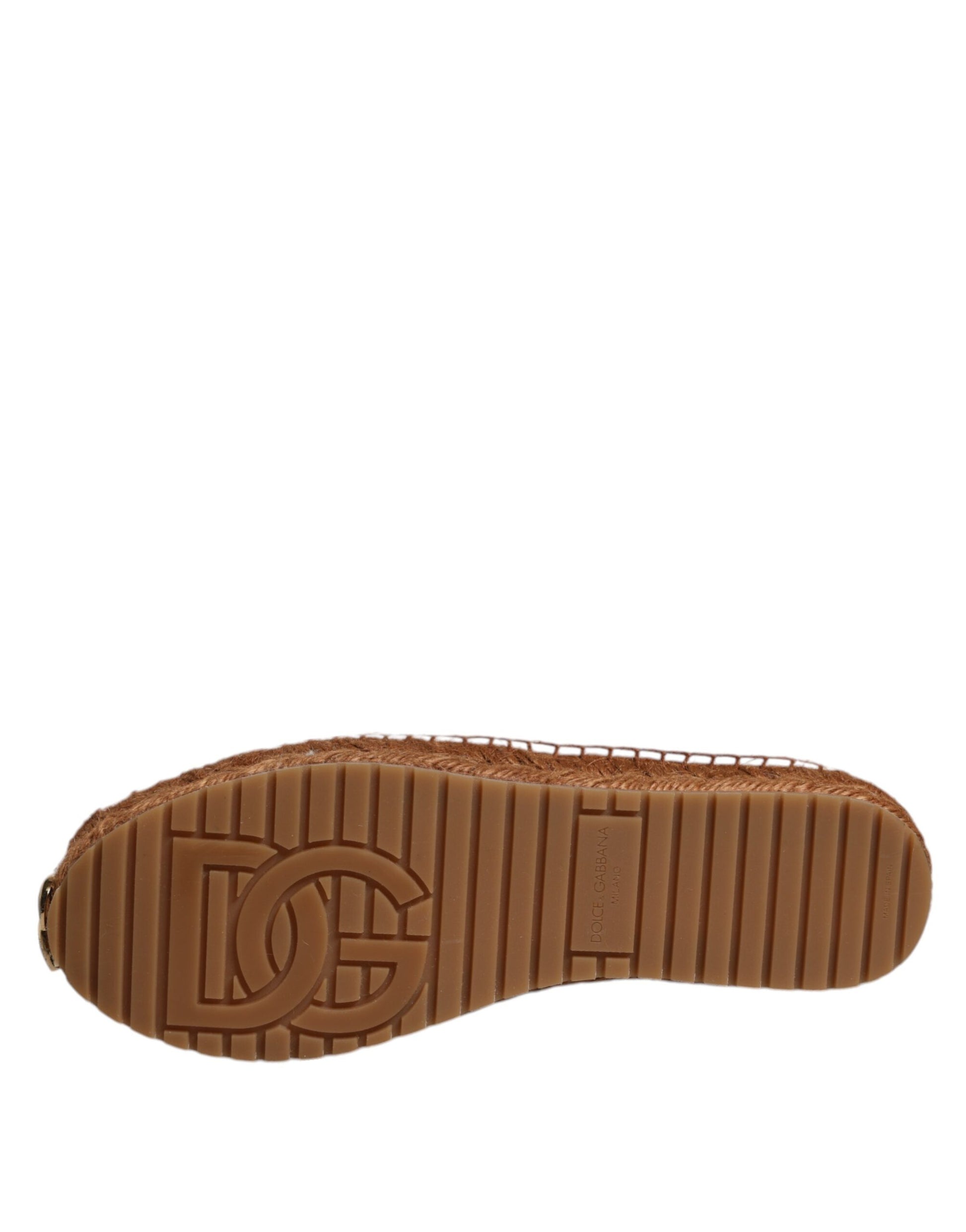 White Logo Eyelet Slip On Espadrilles Shoes