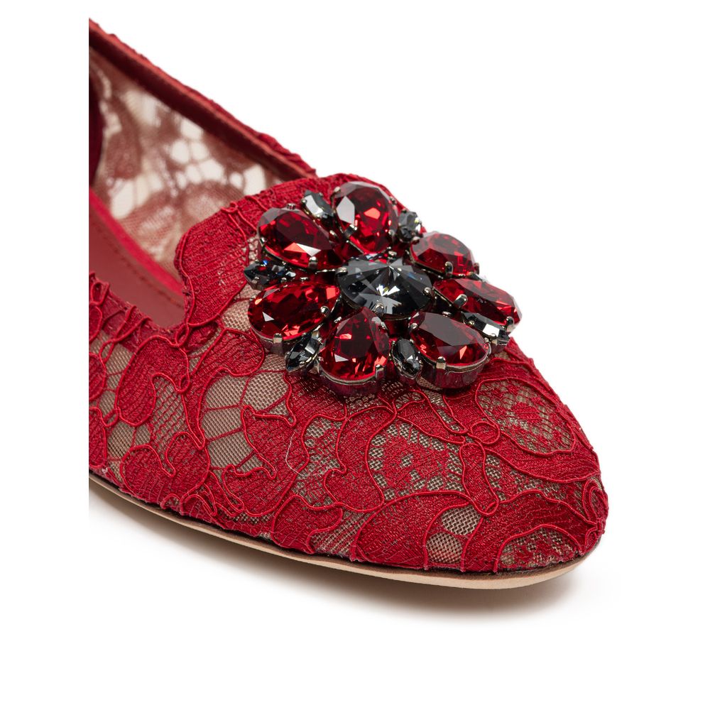 Red Viscose Ballet Flats