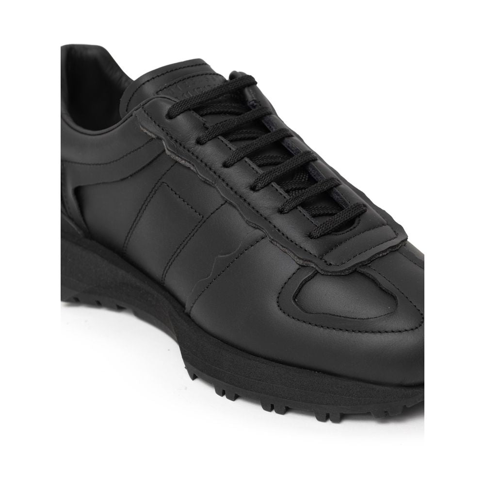 Black Leather Sneaker