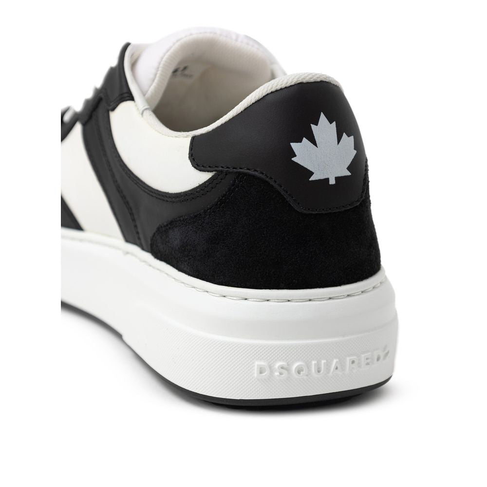 Black And White Leather Sneaker
