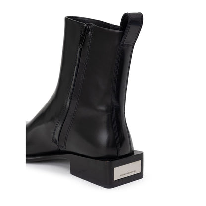 Black Leather Ankle Boots