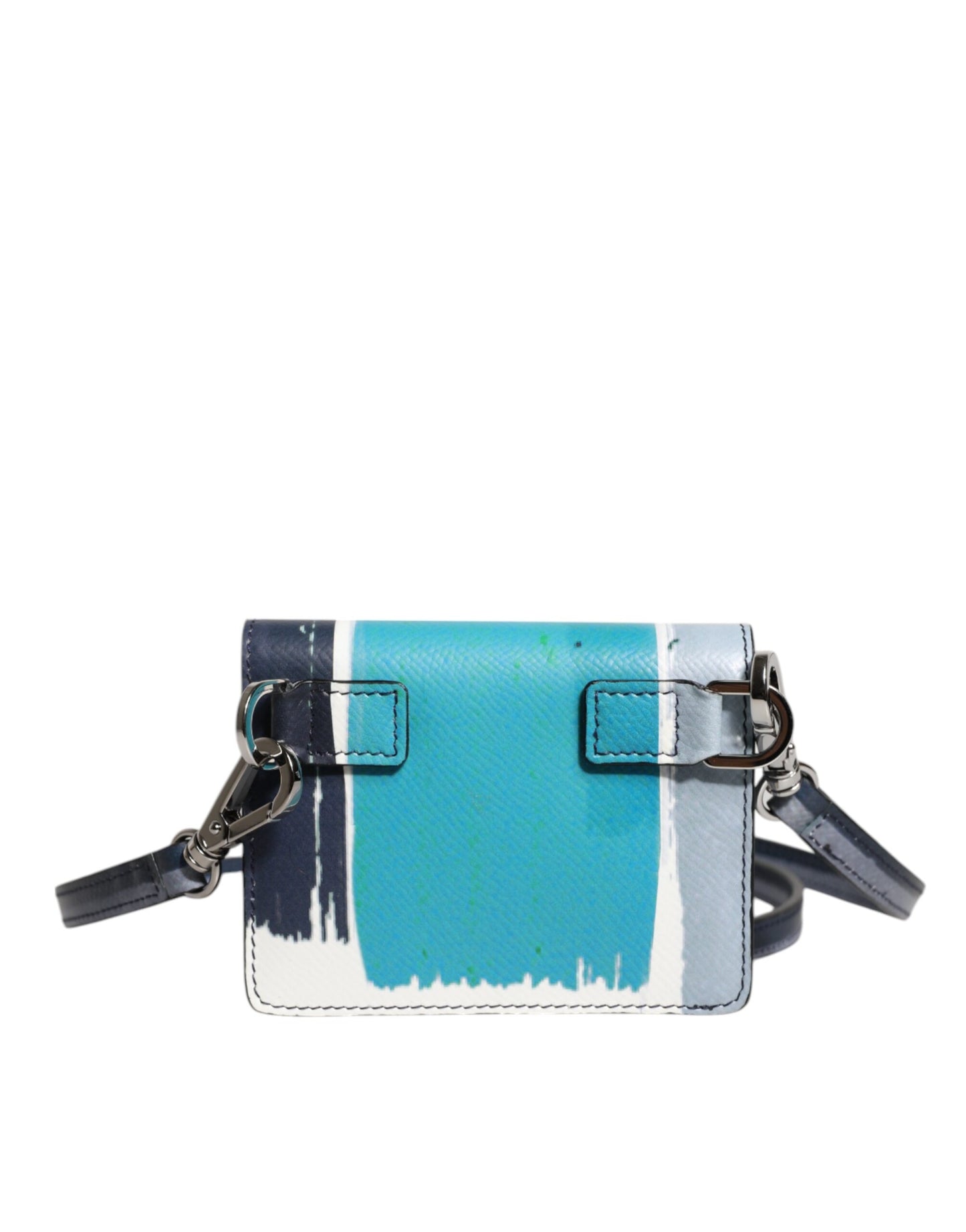 Multicolor Leather DG Logo Bifold Card Holder Wallet