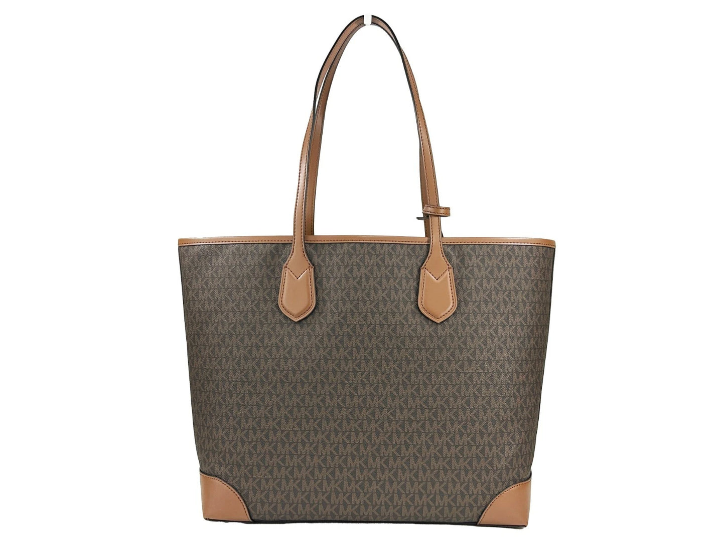 Eva Large Stripe Travel Tote Bag Plus Pouch Brown