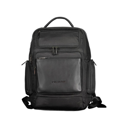 Black Recycled Polyethylene Men Backpack