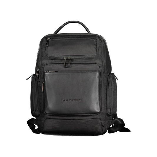 Black Recycled Polyethylene Men Backpack