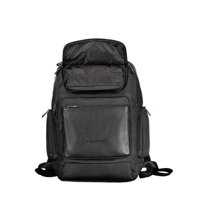 Black Recycled Polyethylene Men Backpack