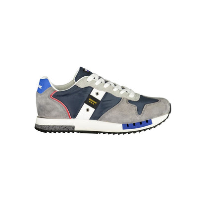Gray Leather Men Sneaker
