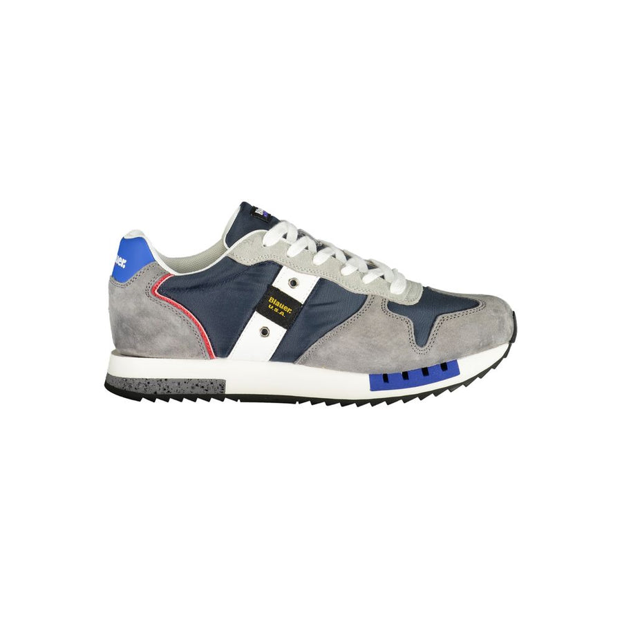 Gray Leather Men Sneaker