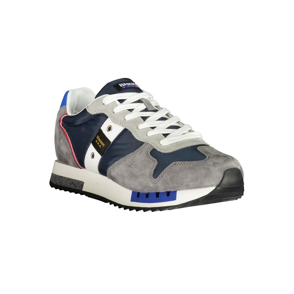Gray Leather Men Sneaker