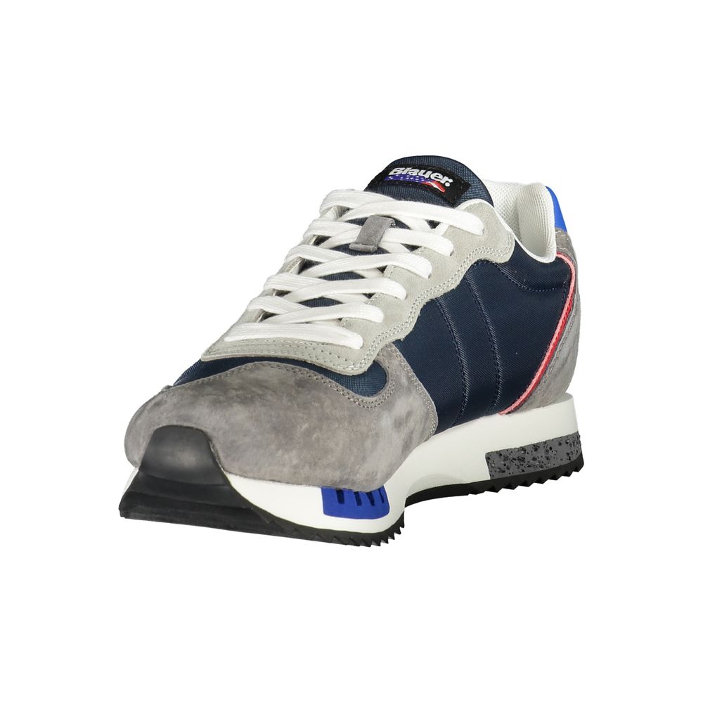 Gray Leather Men Sneaker
