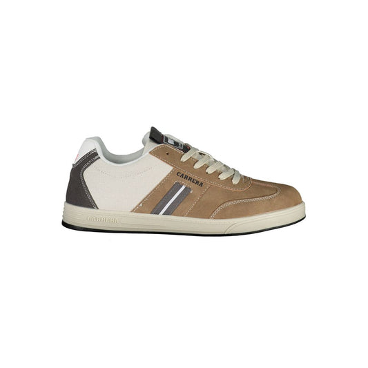 Brown Polyester Men Sneaker