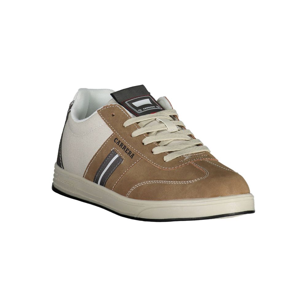 Brown Polyester Men Sneaker