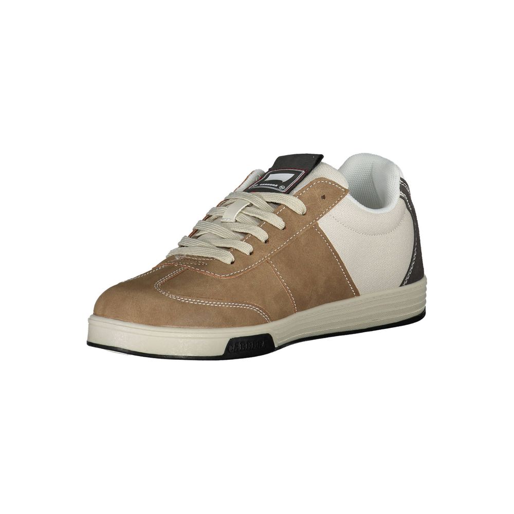 Brown Polyester Men Sneaker