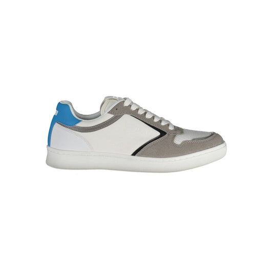 White Polyester Men Sneaker