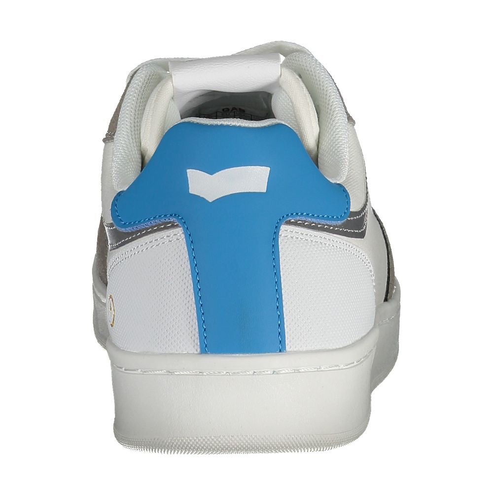 White Polyester Men Sneaker