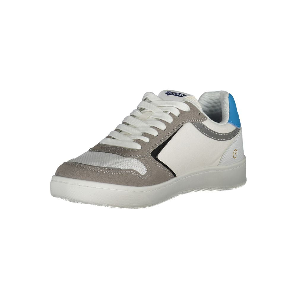 White Polyester Men Sneaker
