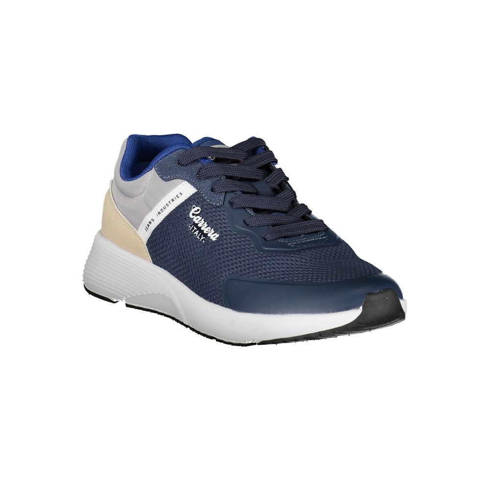 Blue Polyester Men Sneaker