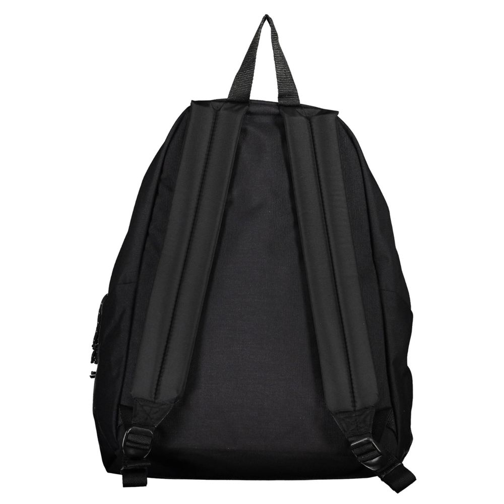 Black Polyester Men Backpack