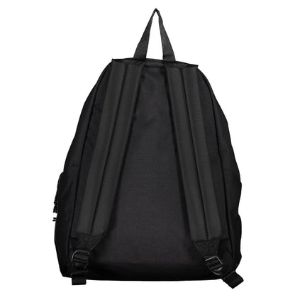 Black Polyester Men Backpack