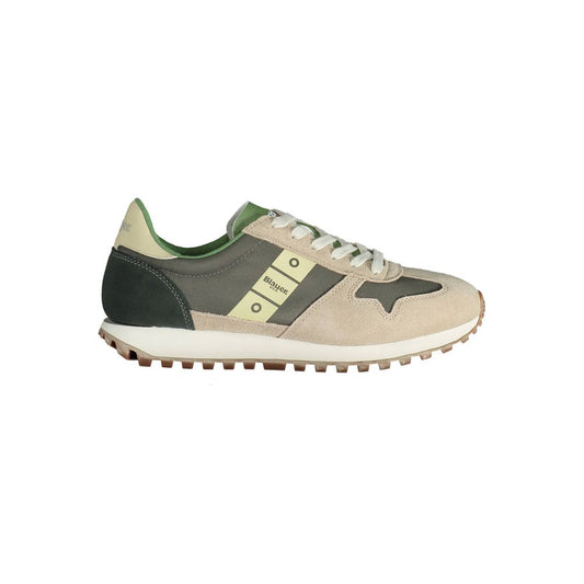 Beige Leather Men Sneaker