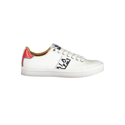 White Polyester Men Sneaker