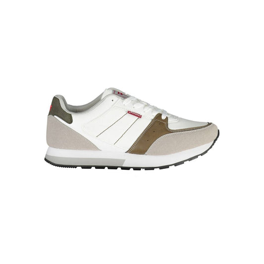 White Polyester Men Sneaker