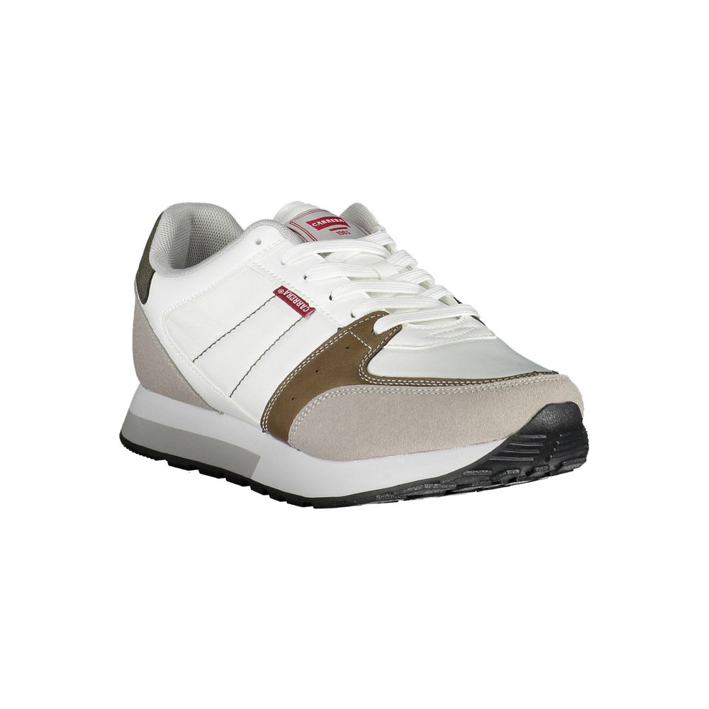 White Polyester Men Sneaker