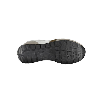 White Polyester Men Sneaker
