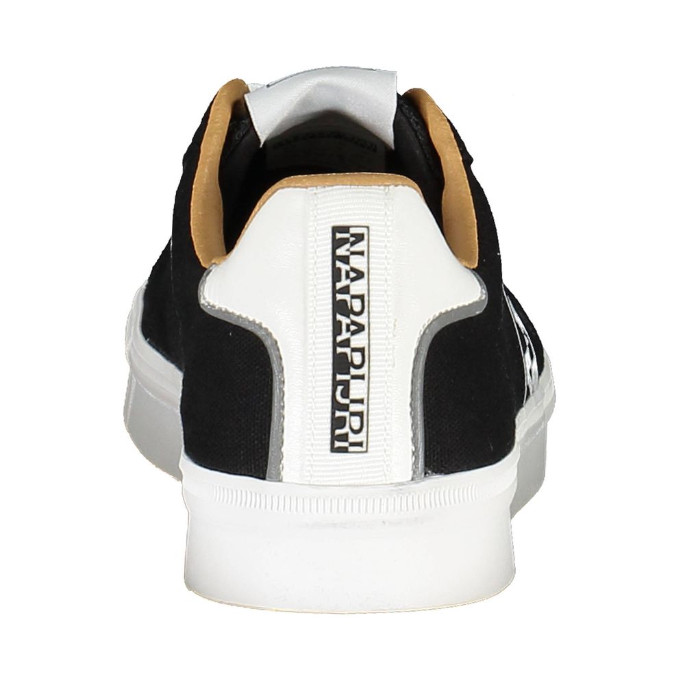 Black Polyester Men Sneaker