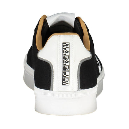 Black Polyester Men Sneaker