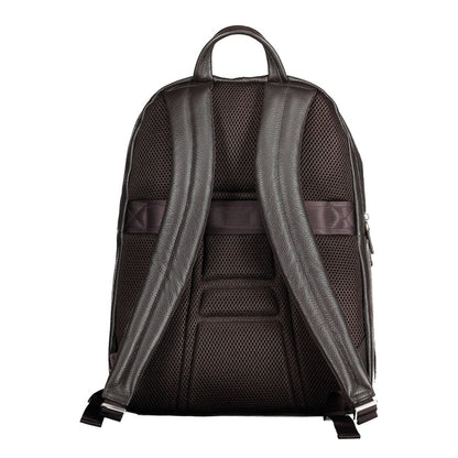 Brown Leather Men Backpack