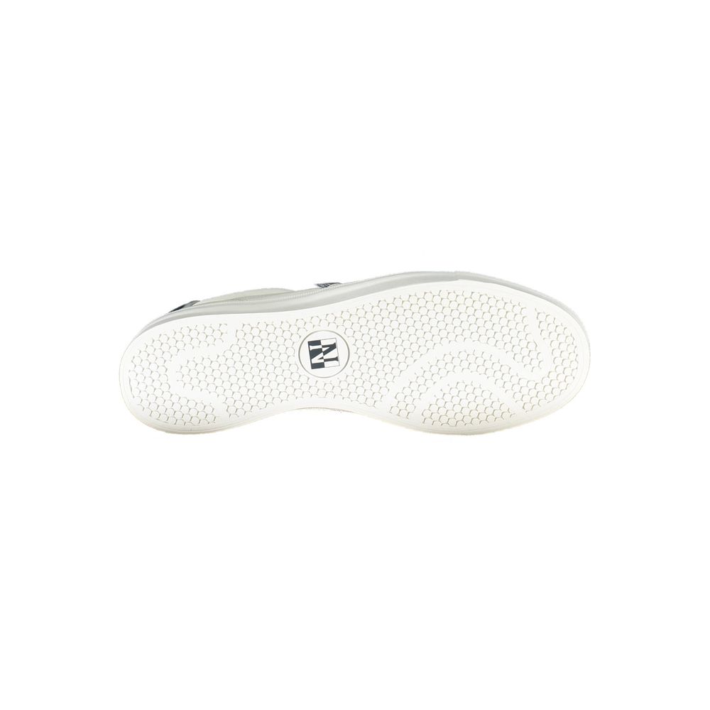 White Polyester Men Sneaker