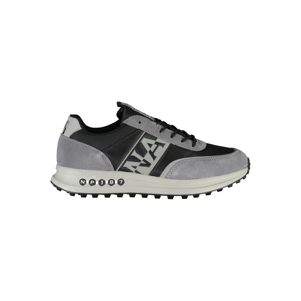 Gray Leather Men Sneaker