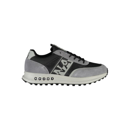 Gray Leather Men Sneaker