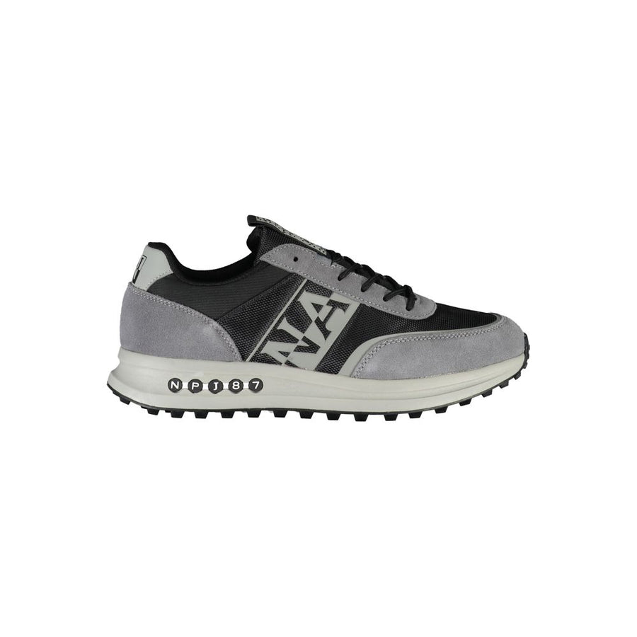 Gray Leather Men Sneaker