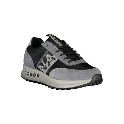 Gray Leather Men Sneaker