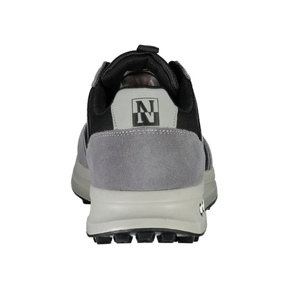 Gray Leather Men Sneaker
