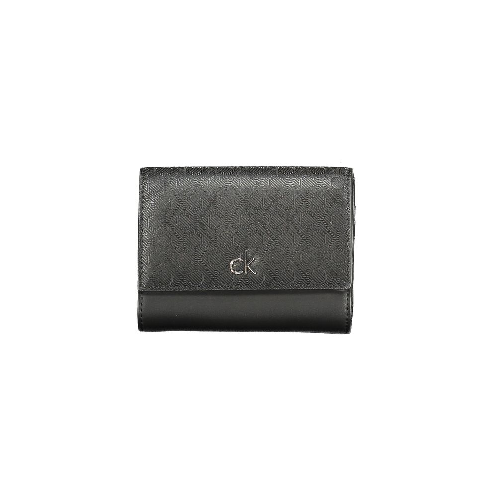 Black Polyester Women Wallet