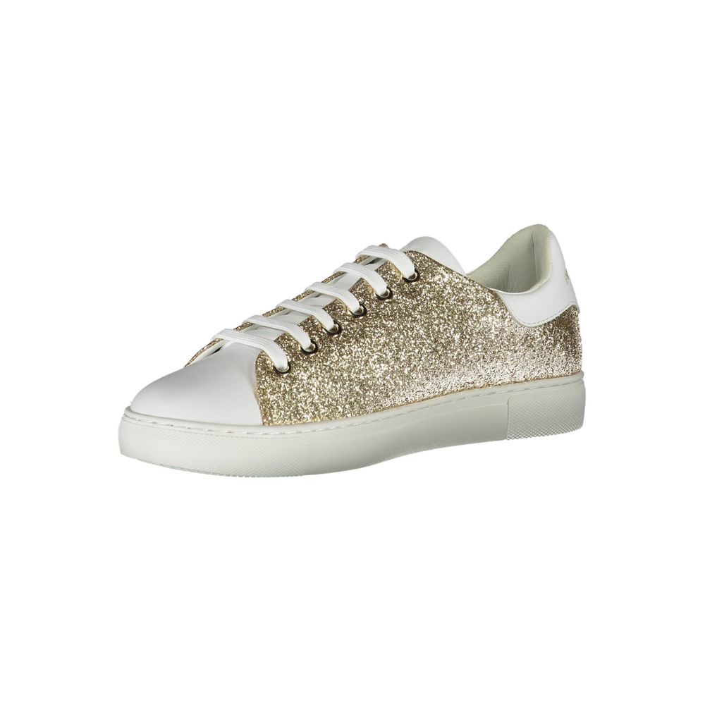 Gold Polyester Women Sneaker