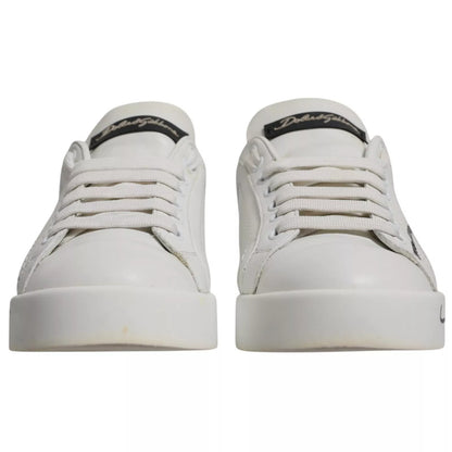 White Blue Logo Portofino Sneakers Shoes