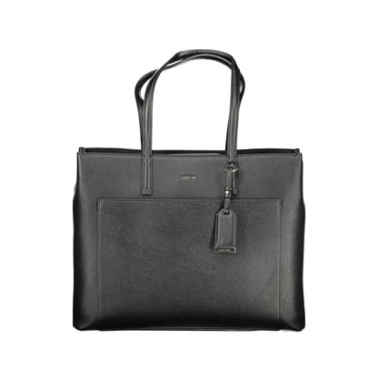 Black Polyethylene Women Handbag