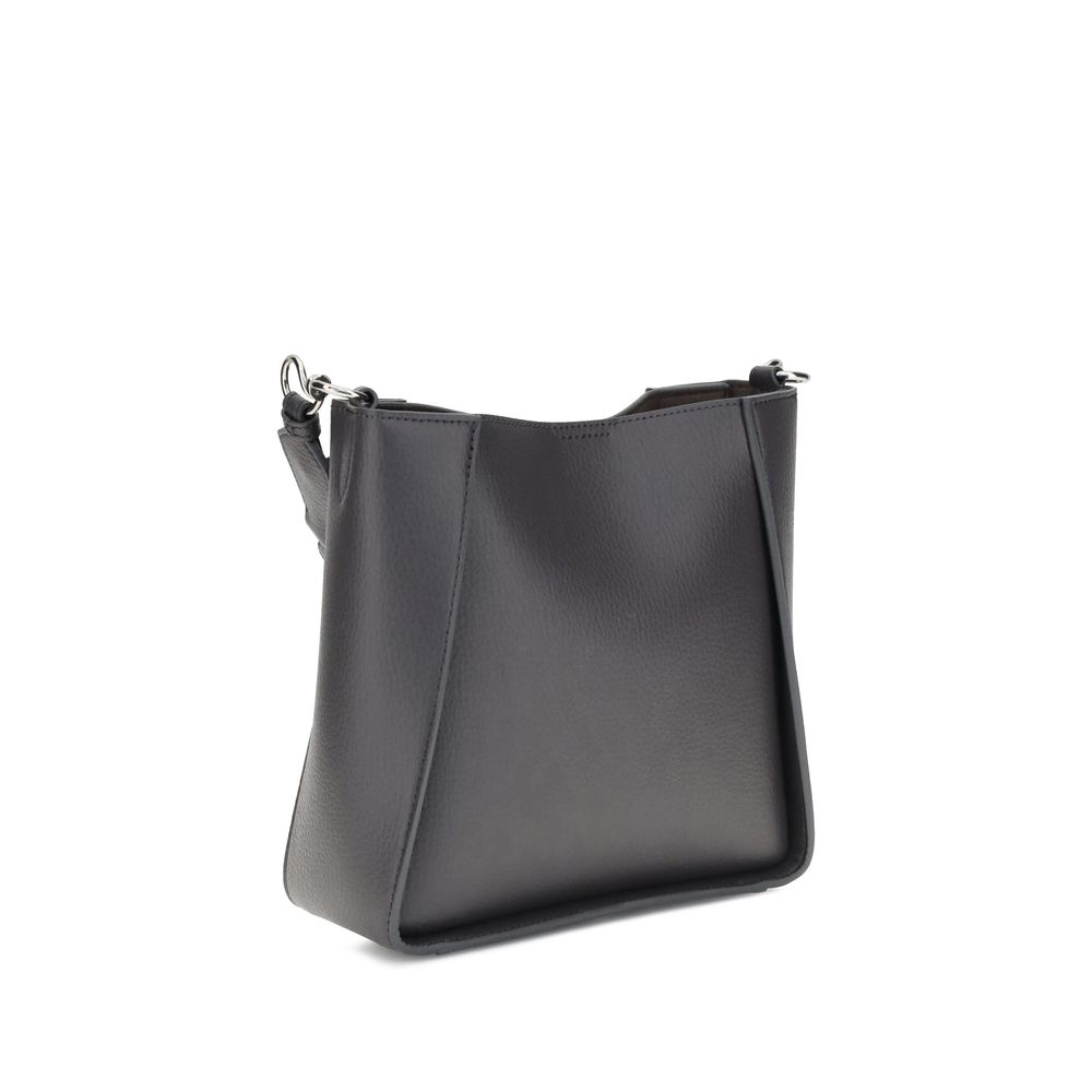 Gray Polyamide Shoulder Bag