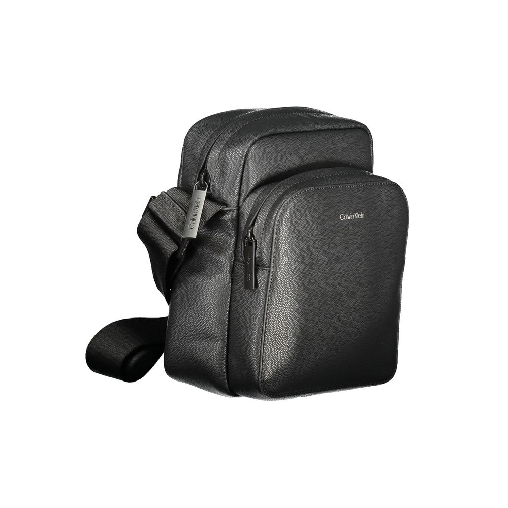 Black Polyester Men Shoulder Bag