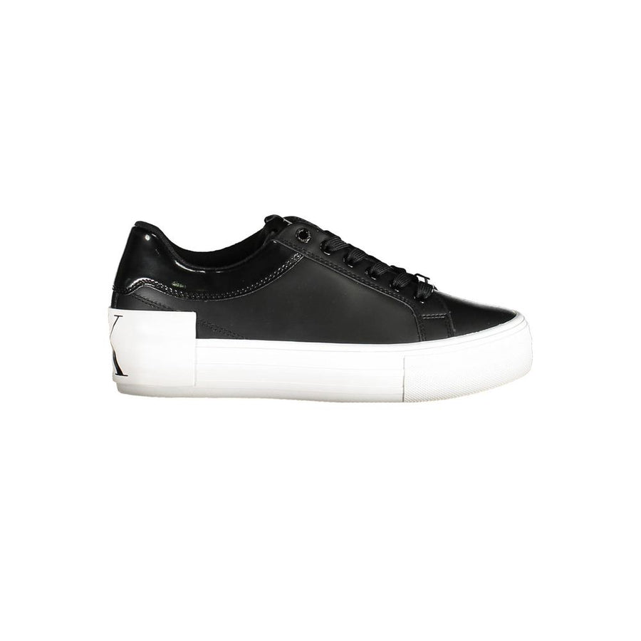 Black Polyester Sneaker
